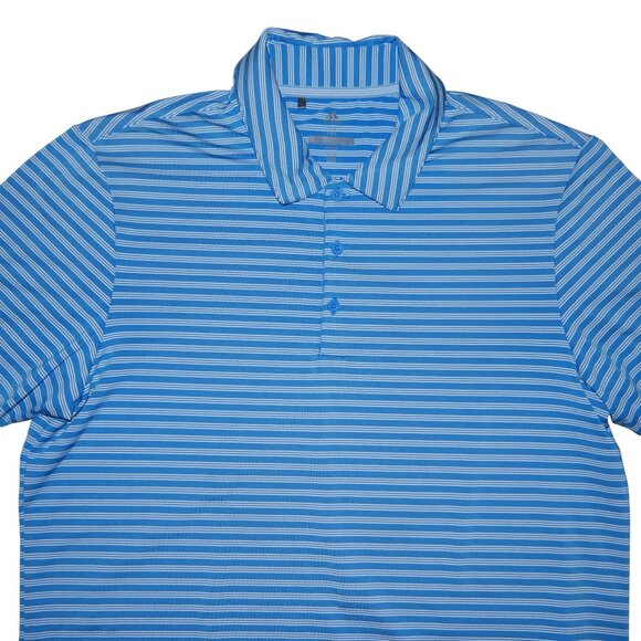 Adidas Climachill Men's Golf Polo Shirt Size M Tonal Stripe Blue/White NWT - Picture 3 of 8